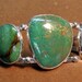 Green Turquoise Cuff - 3 stones
