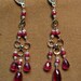 Ruby,  Diamond and Gold Earrings
