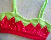 strawberry swim suit top