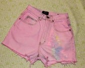pastel pink galaxy shorts XS