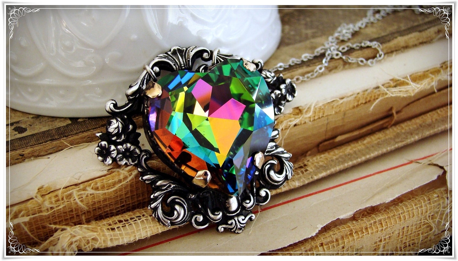 Daybreak's Love  - Neo Victorian Silver Necklace