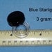 100 - 3 gram storage jars black lids for makeup, paint, beads, etc...item 203N