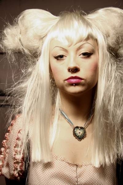 Mardi Gras Wig French Vanilla Vampire blond fancy hairstyle in white or YOUR COLOR, by hair nurse Lana, wedding hair