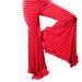 Belly Dance Wide Leg stripe PANTS. in Red Carnival Stripes Mermaid Shape Legs, high waist Gothic Vampire Lounge pants