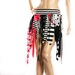 Carnival Mini Skirt - classic circus colors Black White Red striped polka dots Tattered skirt pirate Witchy sparkly Layer Small Medium