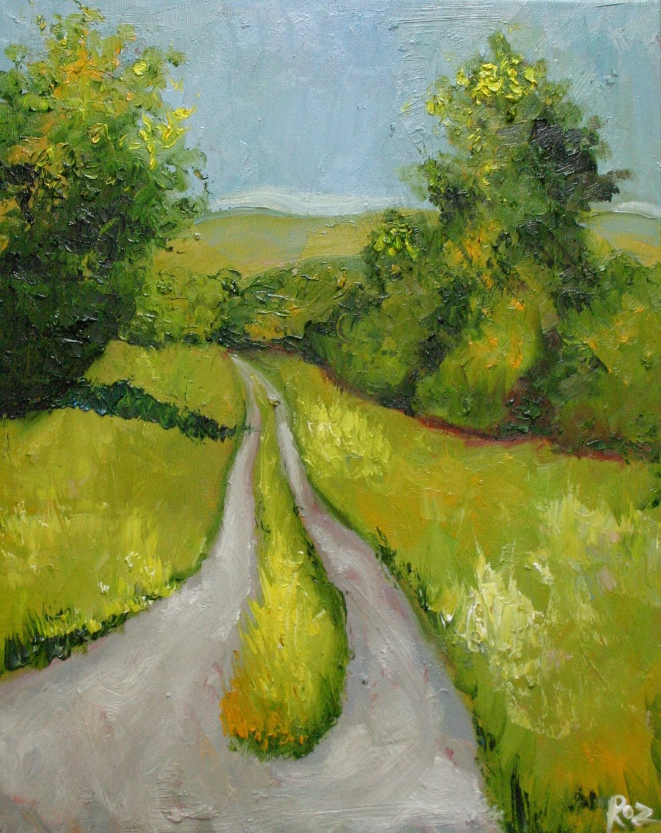 Landscape 117 16x20 inch original oil painting by Roz