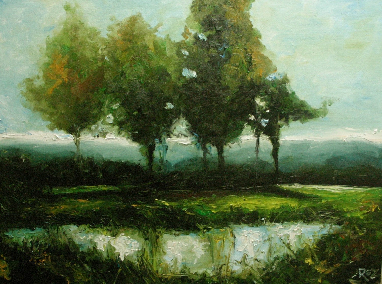 Landscape24 16x20 Print of Roz painting