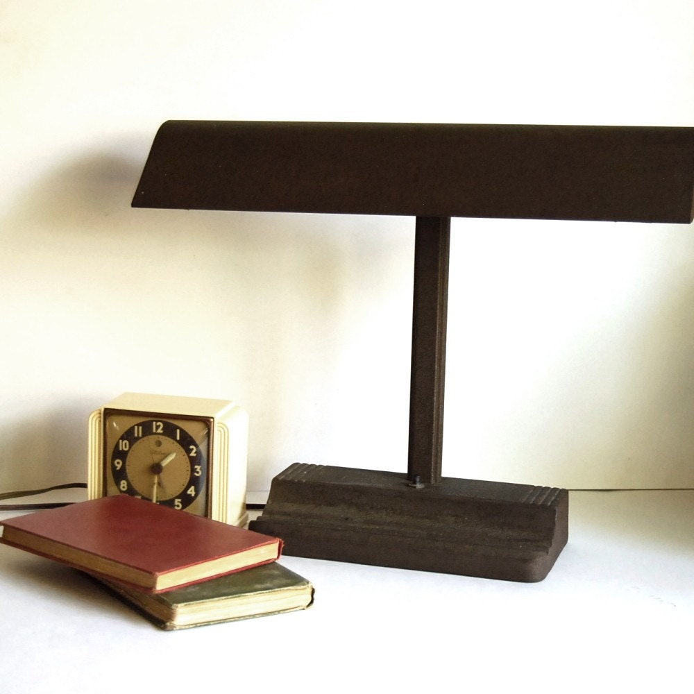 Vintage Desk Lamp, Machine Age Lamp, Art Deco, by Mitchell Brown Industrial