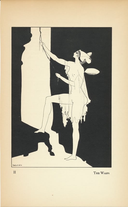 Antique Jean De Bosschere Greek Play Illustration Print - The Wasps