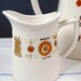 Vintage Ceramic Tea Coffee Serving Set Orange Retro Floral Flowers Brinn's Japan