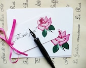 Pink Rose Gift Tags Place Cards Escort Cards for Weddings Receptions Bridal Shower Baby Vintage Wedding Favors Party Favors Birthday Name
