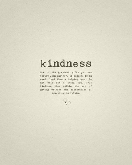 KINDNESS 8x10 Quote Art Print
