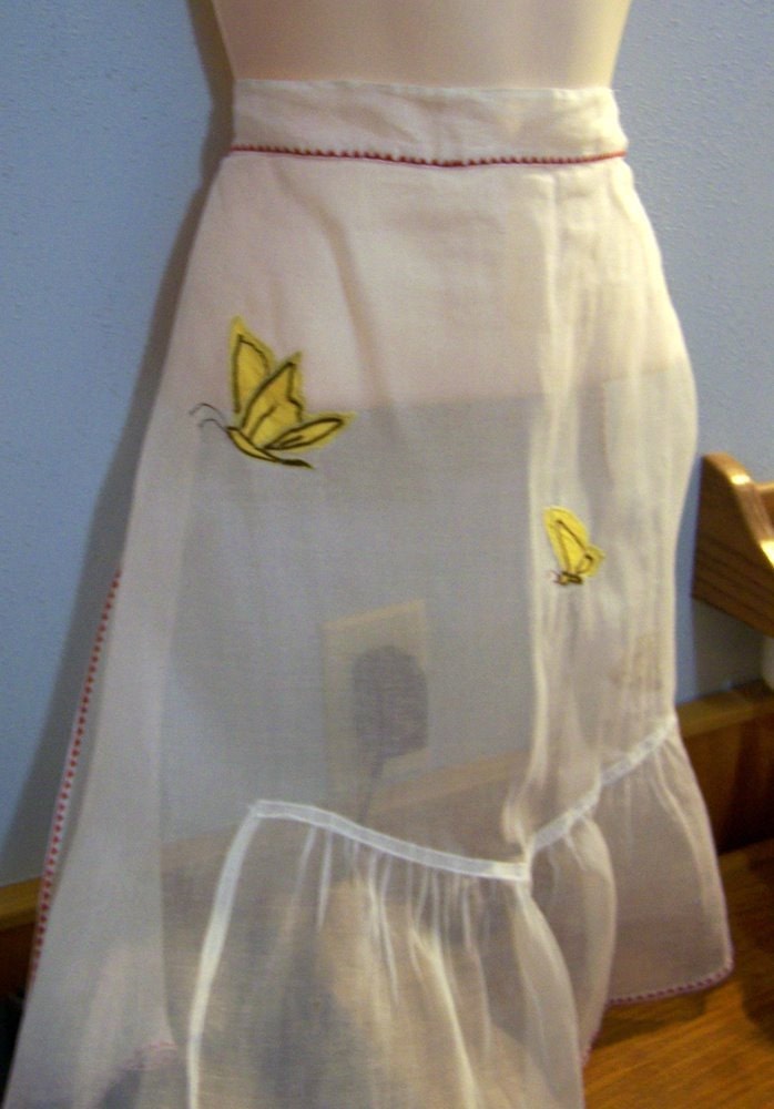 Vintage Butterfly Hostess Apron