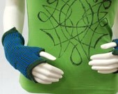 Fingerless Gloves Lagoon/Evergreen S