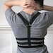 Elastic Harness -  Black with Gold OR Silver buckles - S/M