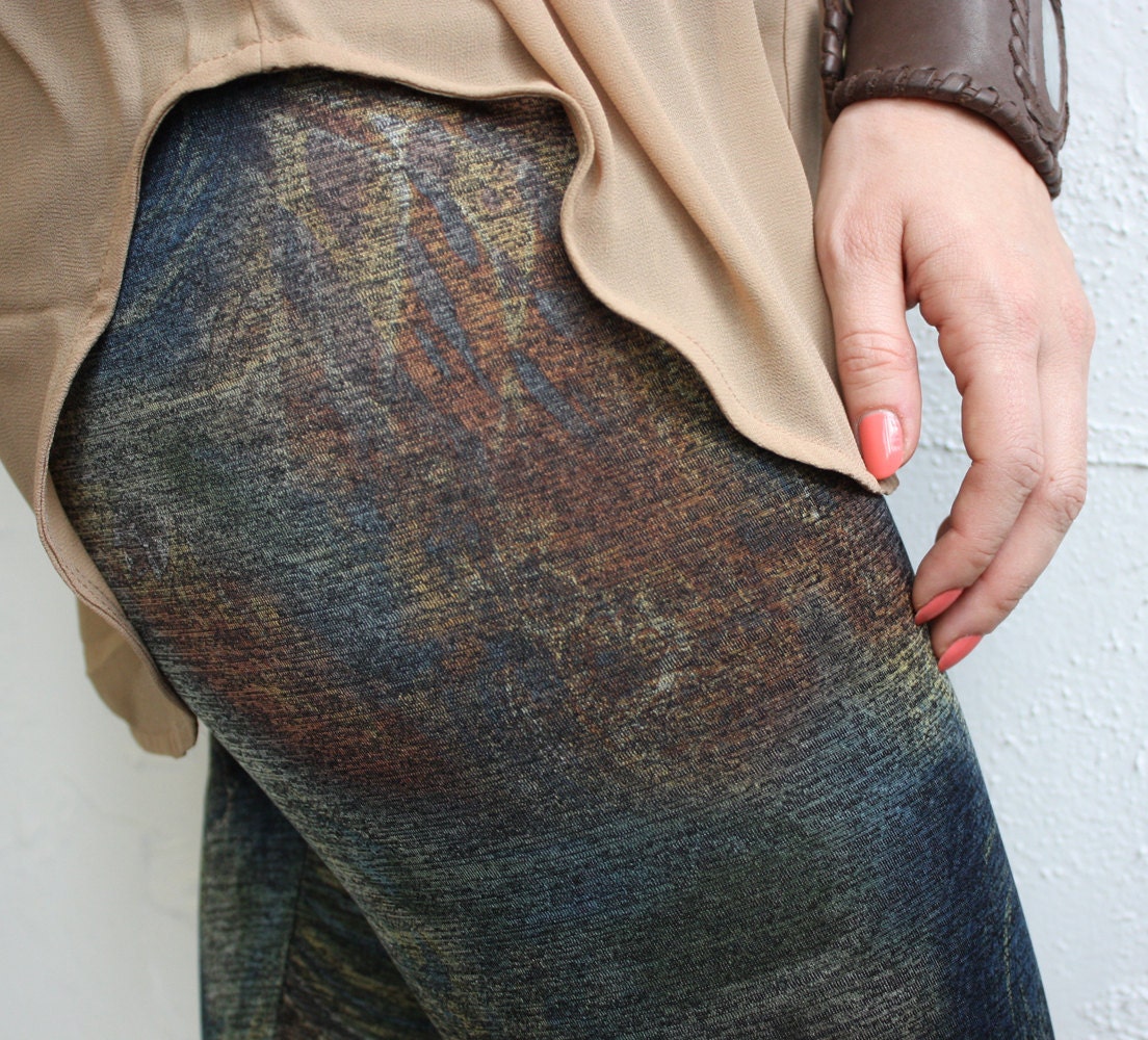 Bike Shorts - Mottled Tie Dye on Melange jersey - XS, S, M or L