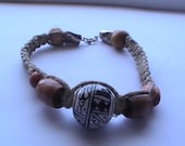 Hemp Bracelet Hand painted Peru Hummingbird Handmade Gifts Unisex Fashion Accessories Man Woman Mother Father DragonflyRidge