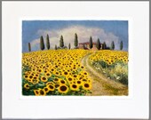 Any Original, Limited Edition, Fine Art Photograph matted and ready for a 32x40 frame (Sunflowers 1 shown)