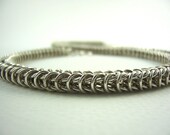 Fine Jewelry Solid Sterling Silver Luxury Chainmaille Box Chain Queens Link Necklace Handmade by JustNichelle