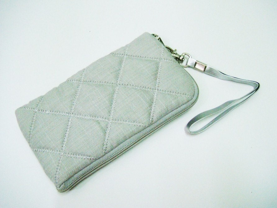 Grey luxury pouch