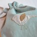 Handy bird - hand embroidered drawstring bag