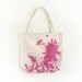 magenta splashes dyed texture canvas tote