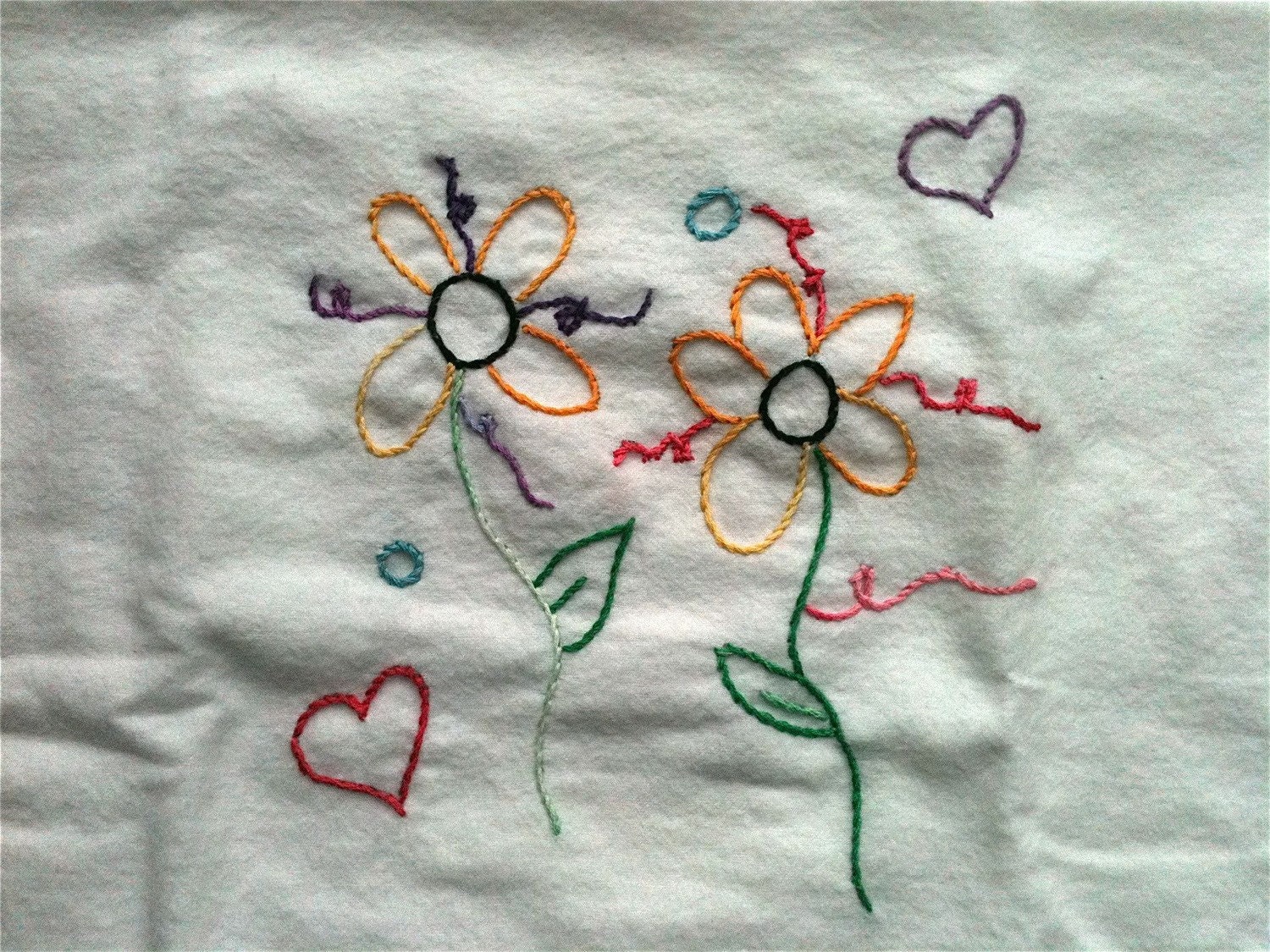 Hand Embroidered Burp Cloth