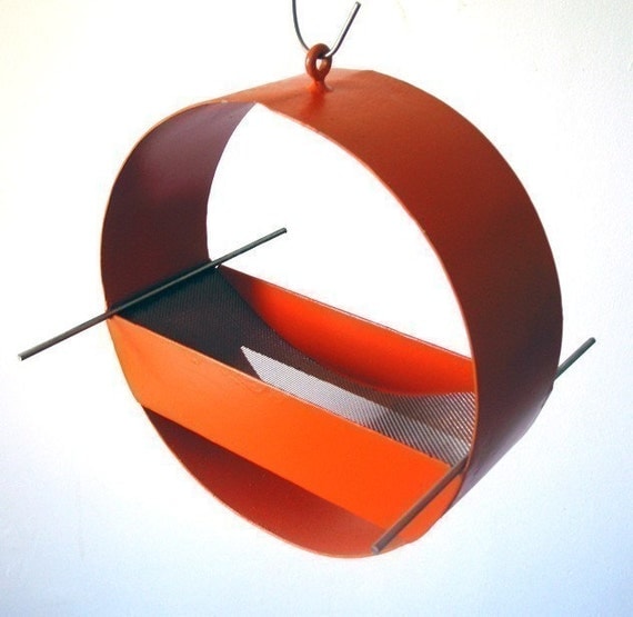 Charm Modern Bird Feeder in Orange