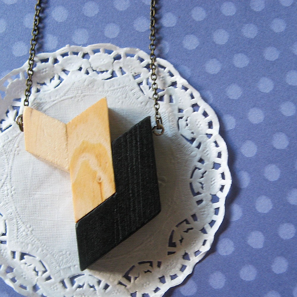 Necklace Wood Chunky Series - No. 4 - Why, Y.