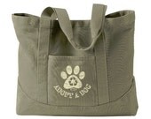 Adopt a Dog Large Canvas Tote