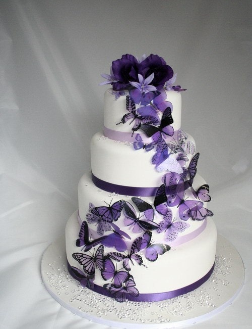 20 pack of Purple Butterflies great for Cake Toppers