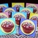 Set of 40 CHOCOLATE FROSTED CUPCAKES WITH SPRINKLES Mini Note Cards