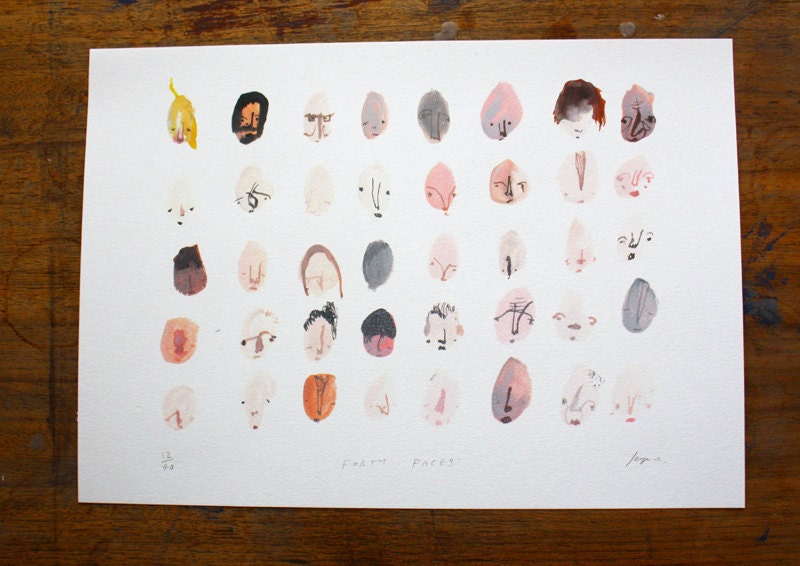 Forty Faces 19/40  / Professional Digital Print / 8x11