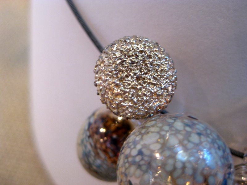 Rich Neutrals Glass Bubble Necklace
