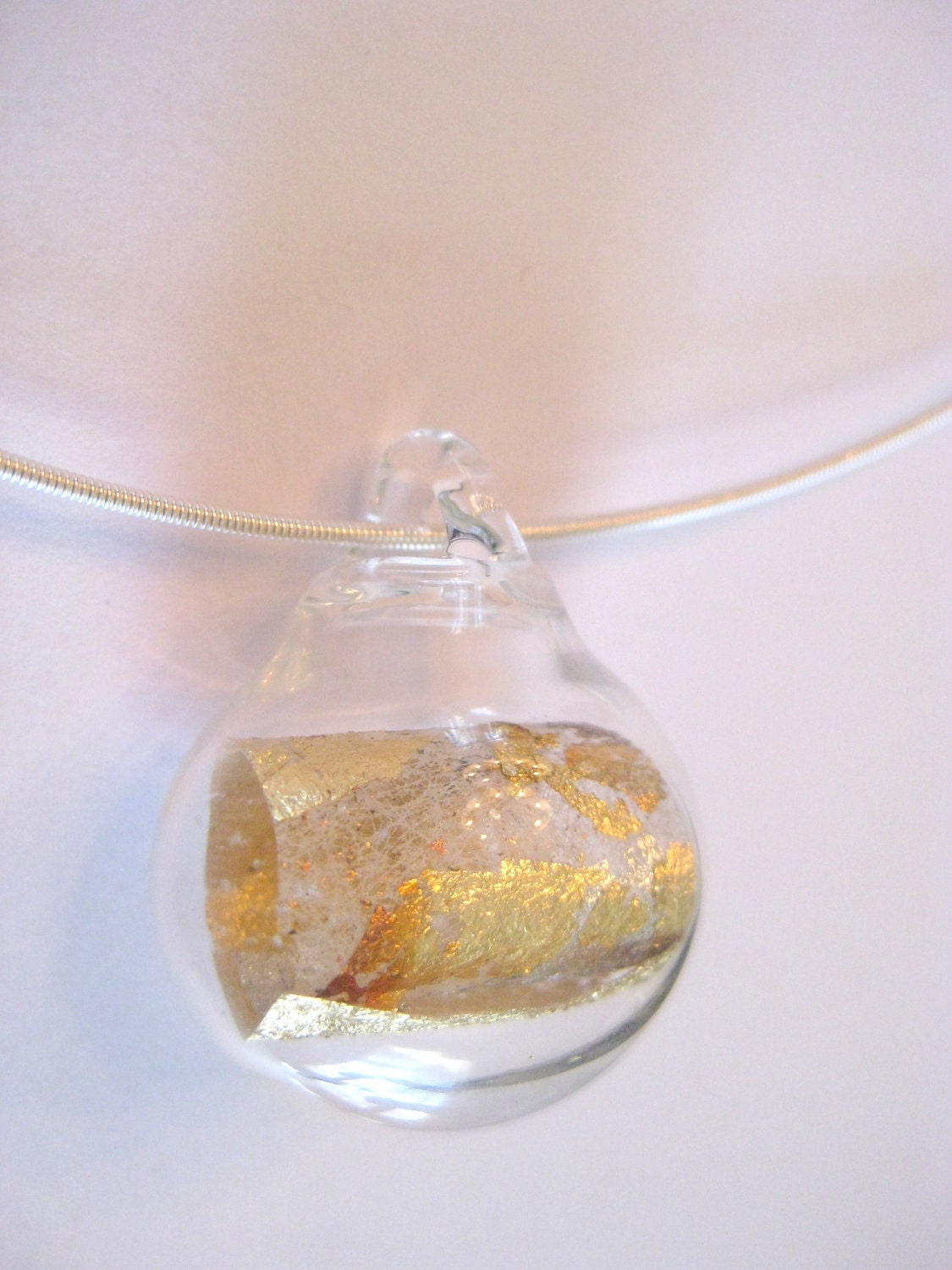 Metal Foil Scroll Necklace