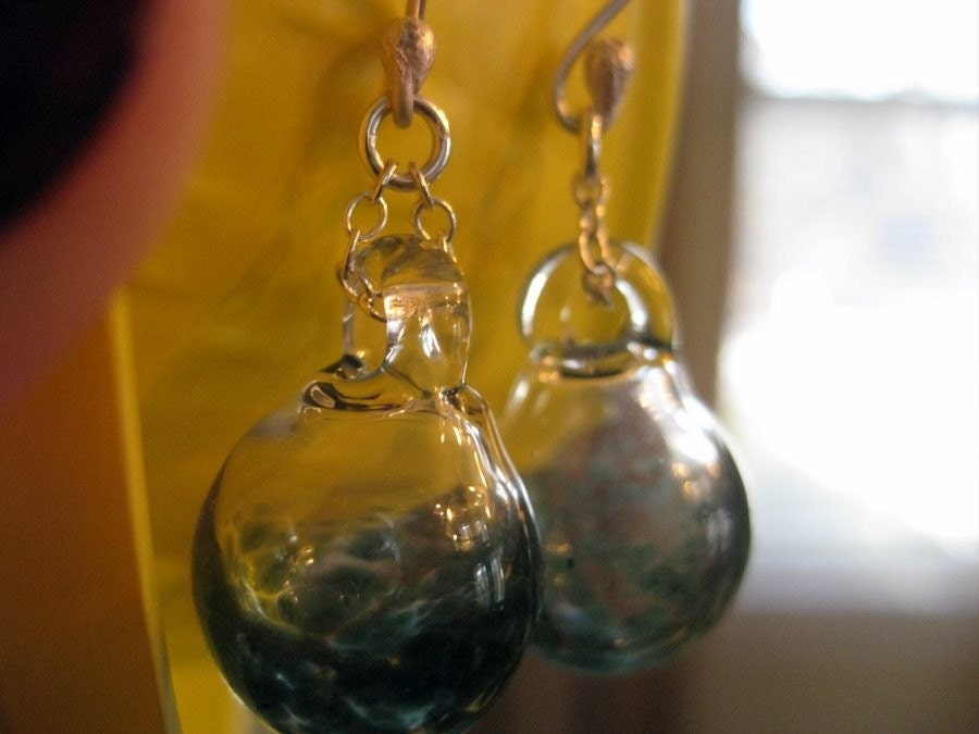 Peacock Speckled Earrings