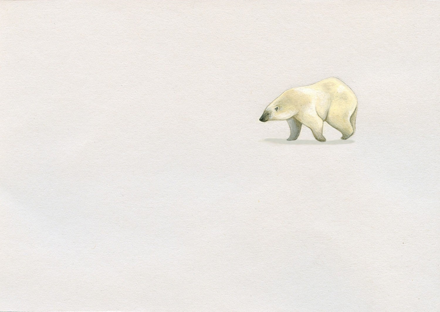 Bearly There- print of original gouache painting