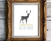 deer baby - birth announcement