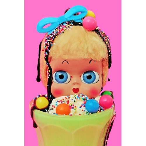 ice cream print 8 x 12 CHOC COLLETTE SUNDAE