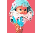 ice cream print 8 x 12 ICE CREAM CONNIE