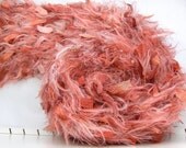 Hand Knit Scarf soft and pretty Coral Waves Ready to Ship