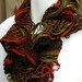 Endless Ruffle Infinity Scarf hand knit Autumn Night Ready to Ship great gift Ships Free in the USA