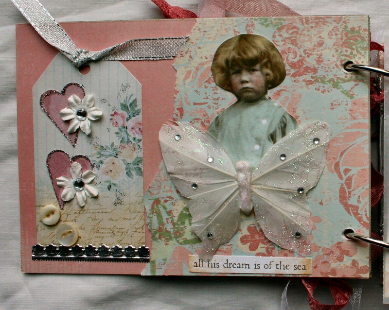 Heartstrings Altered HANDMADE Album OOAK