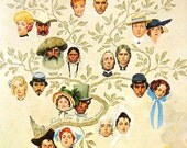 1978 Norman Rockwell Book Plate "A Family Tree"