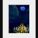 SALE 30% OFF Navy Blue Photo-At the stroke of midnight- 5x7 Inch Surreal Abstract Photography of a chandelierin the sky