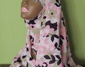 Shayla Hijab - Black Pink Sage White Scarf