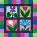 Morning Glory paper pieced quilt block pattern INSTANT DOWNLOAD PDF