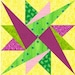 Leysin Star paper pieced quilt block pattern INSTANT DOWNLOAD PDF