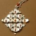 Orange CZ and fire opal Galaxy Necklace in Sterling Silver