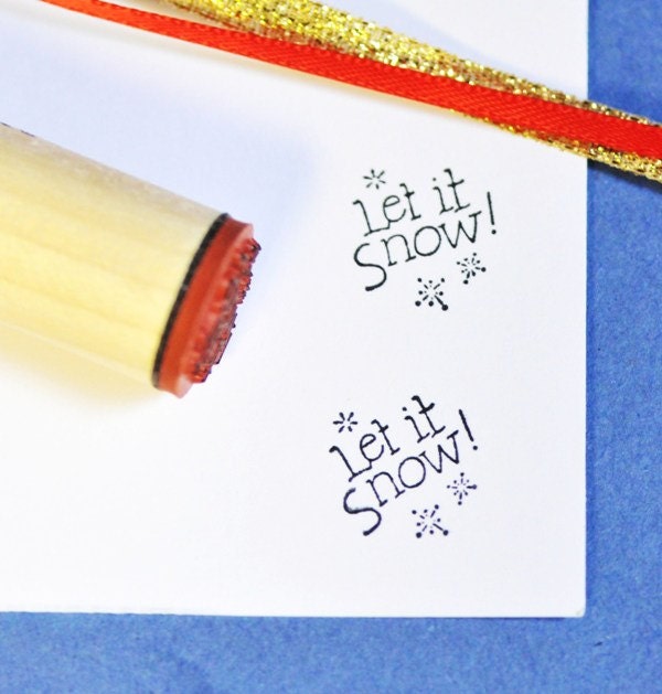 Let it Snow Rubber Stamp